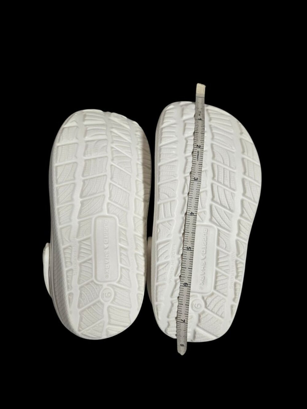 Rugged Shark Little Girls' Swivel-Strap EVA Clogs Size 9 - White EVA Water Shoes - Picture 4 of 4